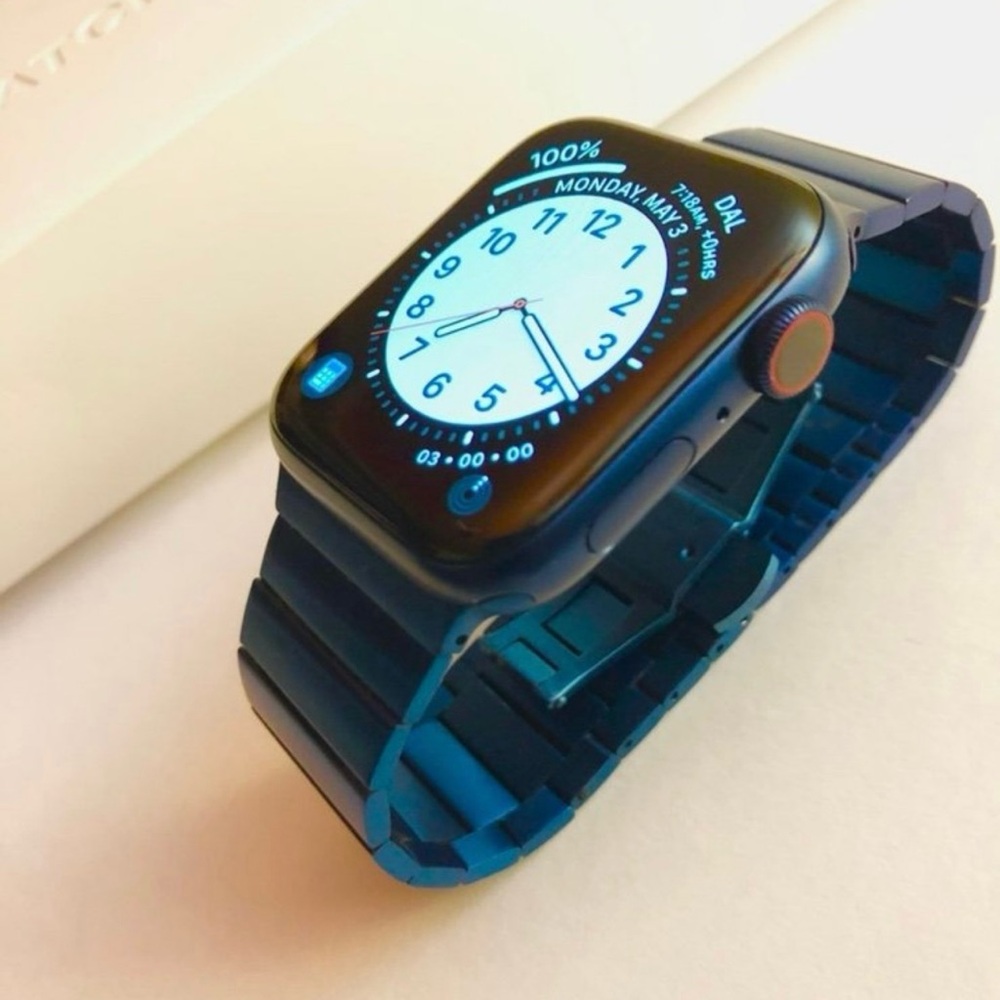 Apple Smartwatch with Blue Strap